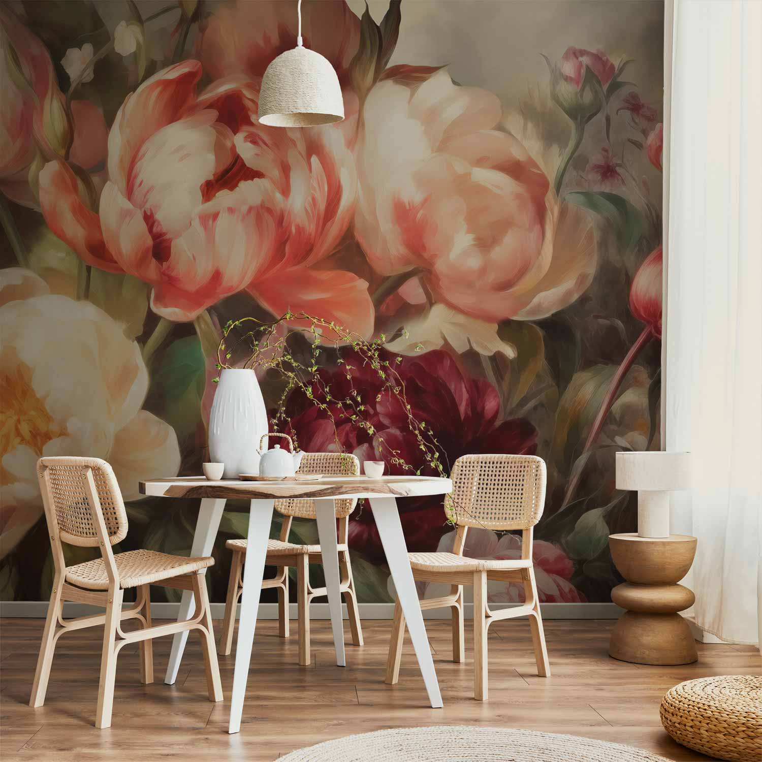 Charismatic Peonies Floral Wall Mural