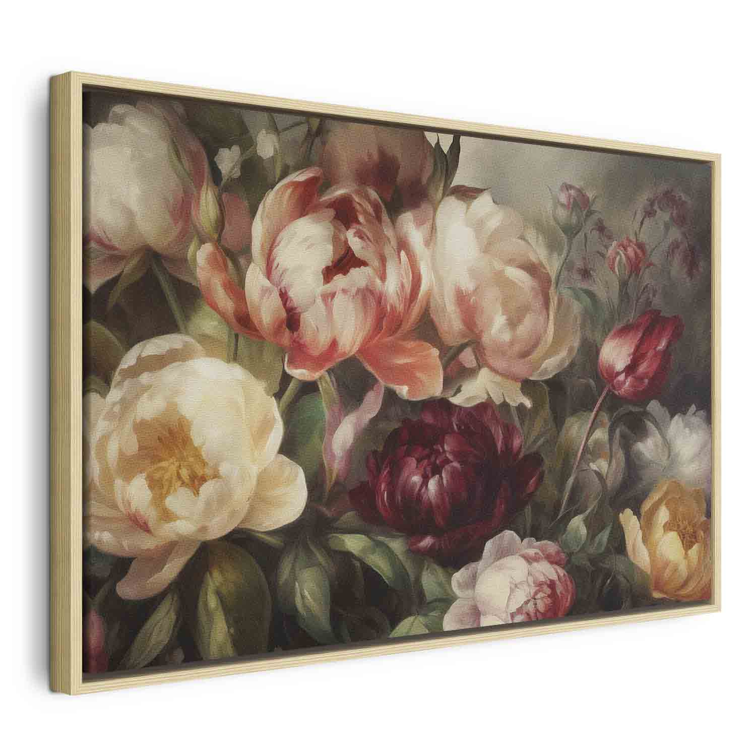 Charismatic Peonies Floral Canvas Print