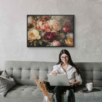 Charismatic Peonies Floral Canvas Print