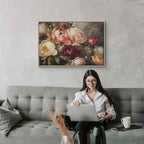 Charismatic Peonies Floral Canvas Print