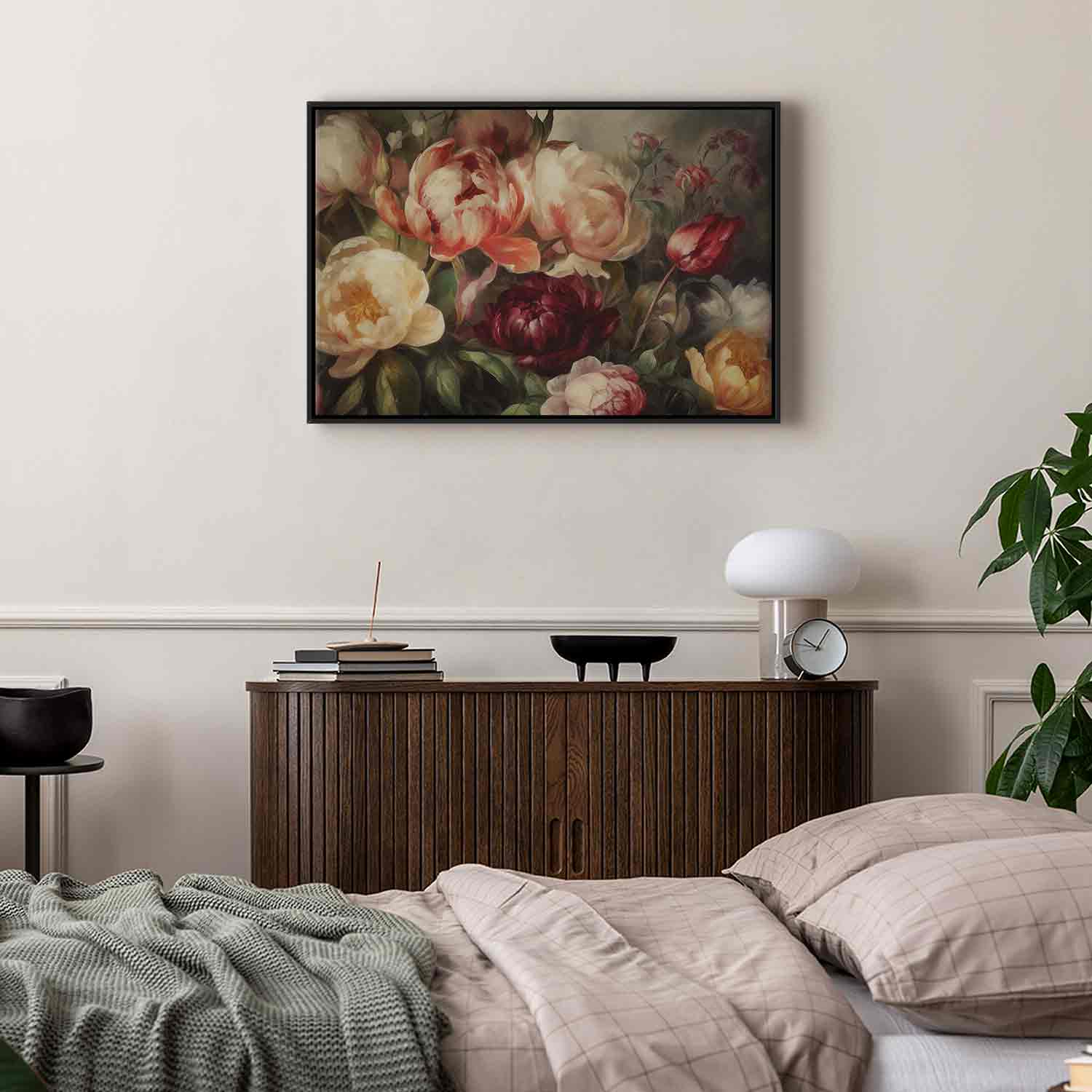 Charismatic Peonies Floral Canvas Print