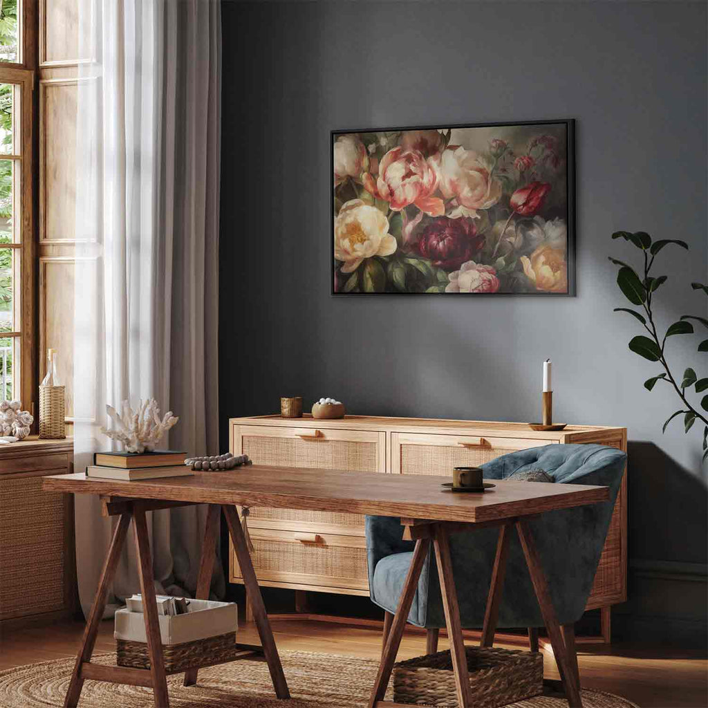 Charismatic Peonies Floral Canvas Print