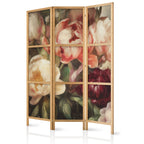 Japanese Room Divider with Blooming Peonies