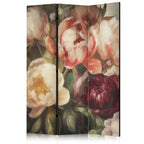 Room Divider Blooming Peonies Multicoloured