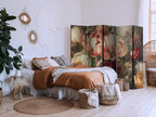 Room Divider Blooming Peonies Floral Screen