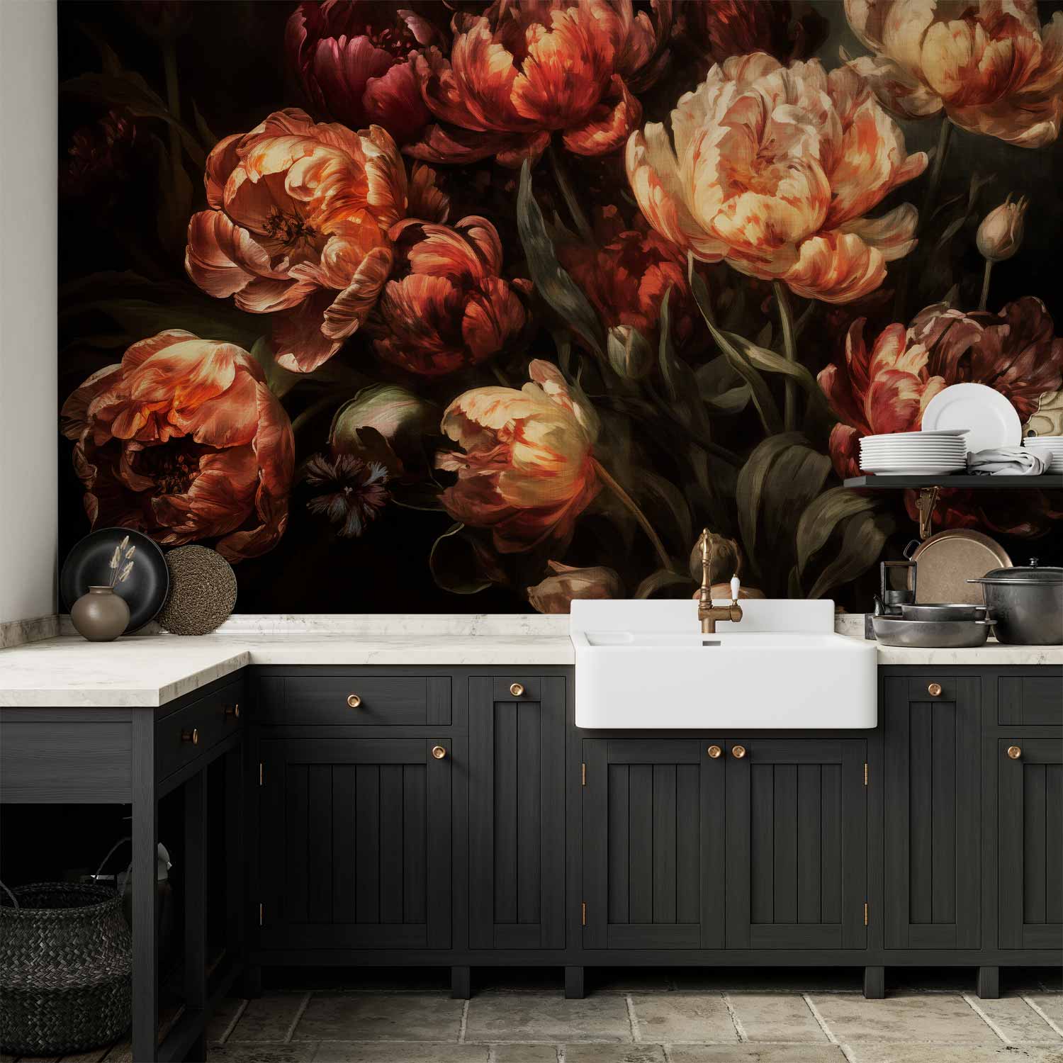 Blooming Tulips Floral Wall Mural