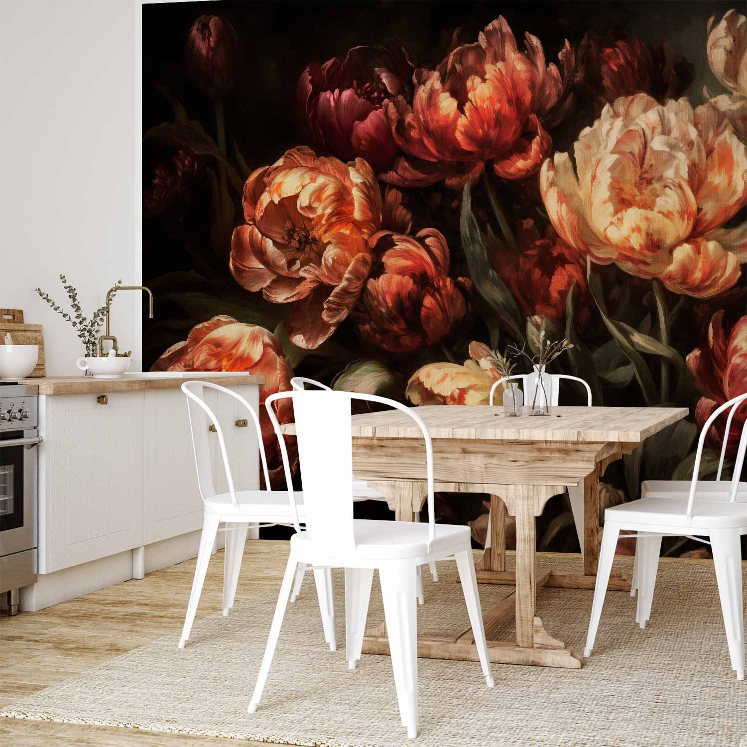 Blooming Tulips Floral Wall Mural