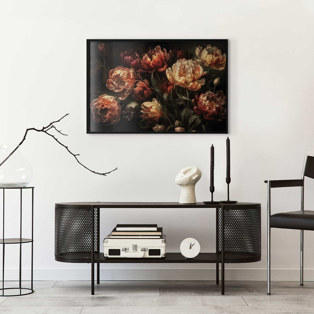 Blooming Tulips Baroque Floral Poster