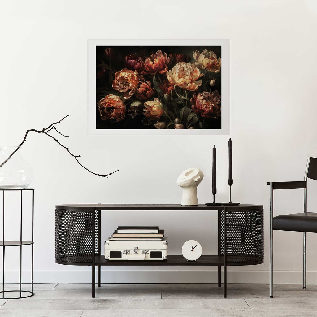 Blooming Tulips Baroque Floral Poster