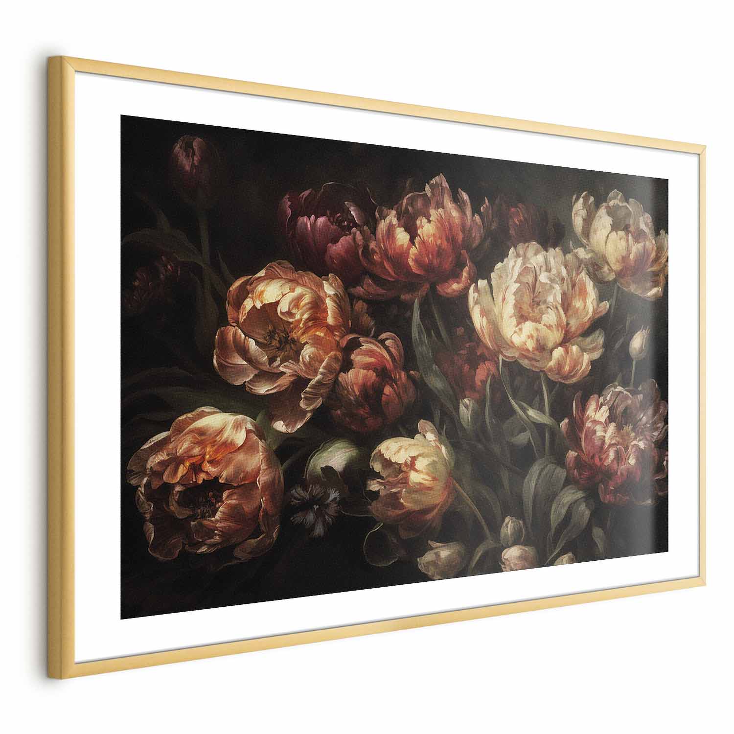 Blooming Tulips Baroque Floral Poster