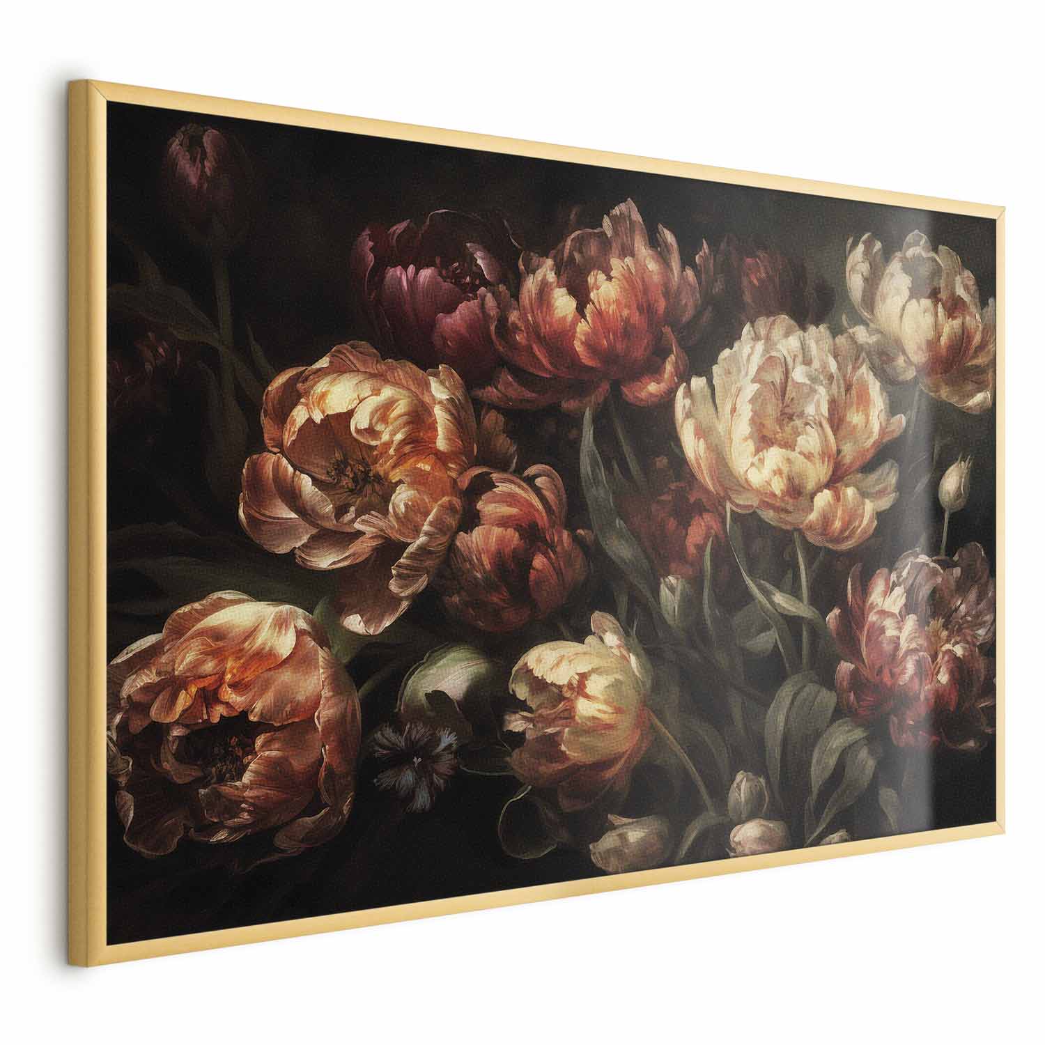 Blooming Tulips Baroque Floral Poster