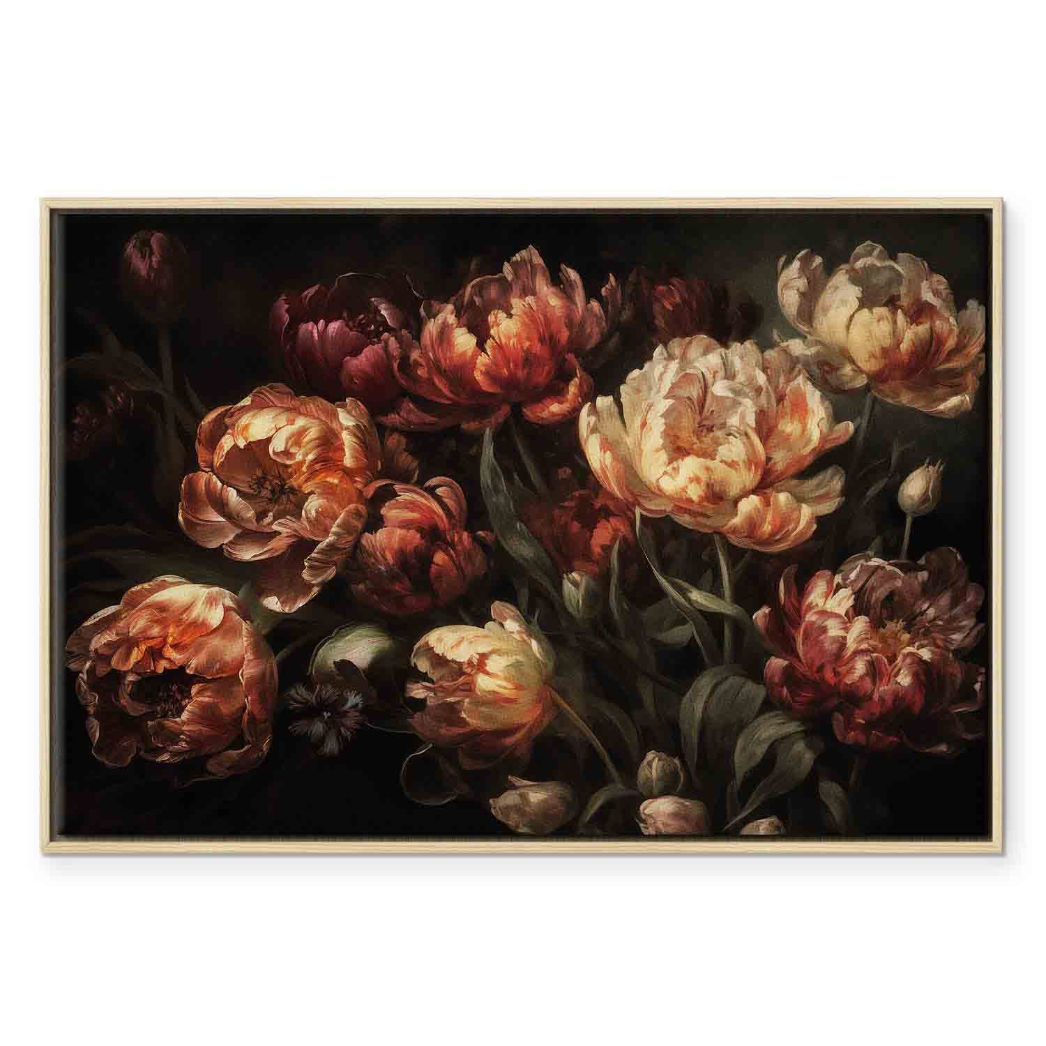 Blooming Tulips Floral Canvas Print