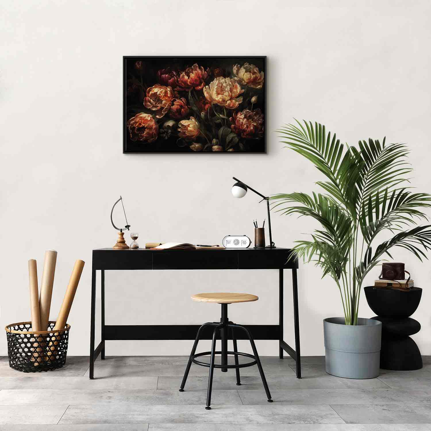 Blooming Tulips Floral Canvas Print