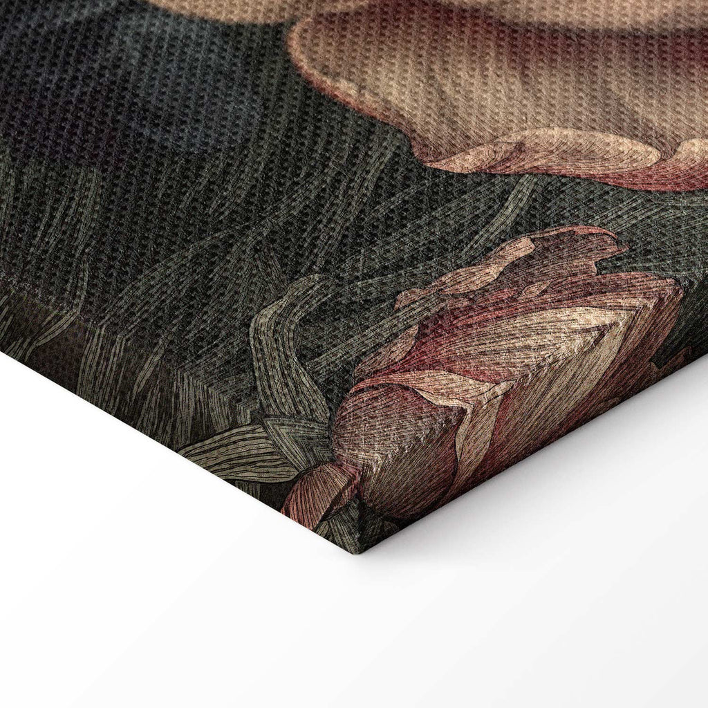 Turquoise Floral Canvas Print