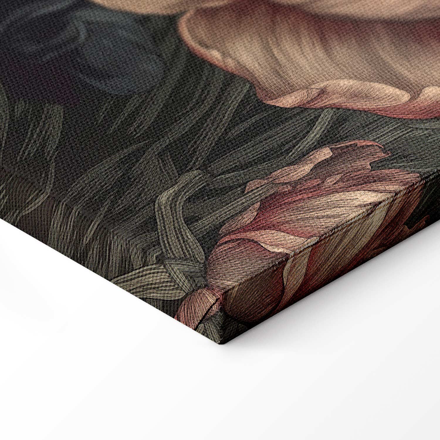 Turquoise Floral Canvas Print