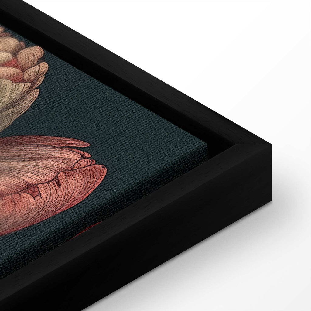 Turquoise Floral Canvas Print