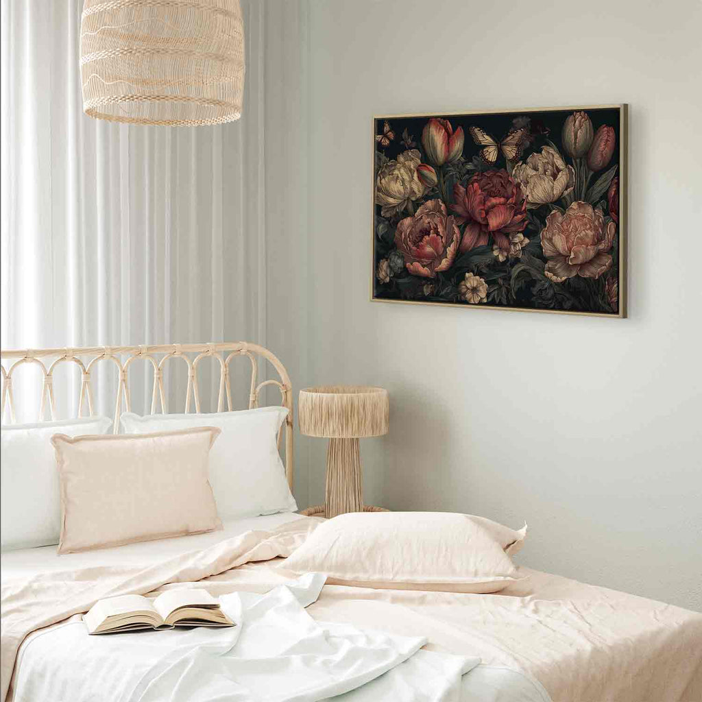 Turquoise Floral Canvas Print