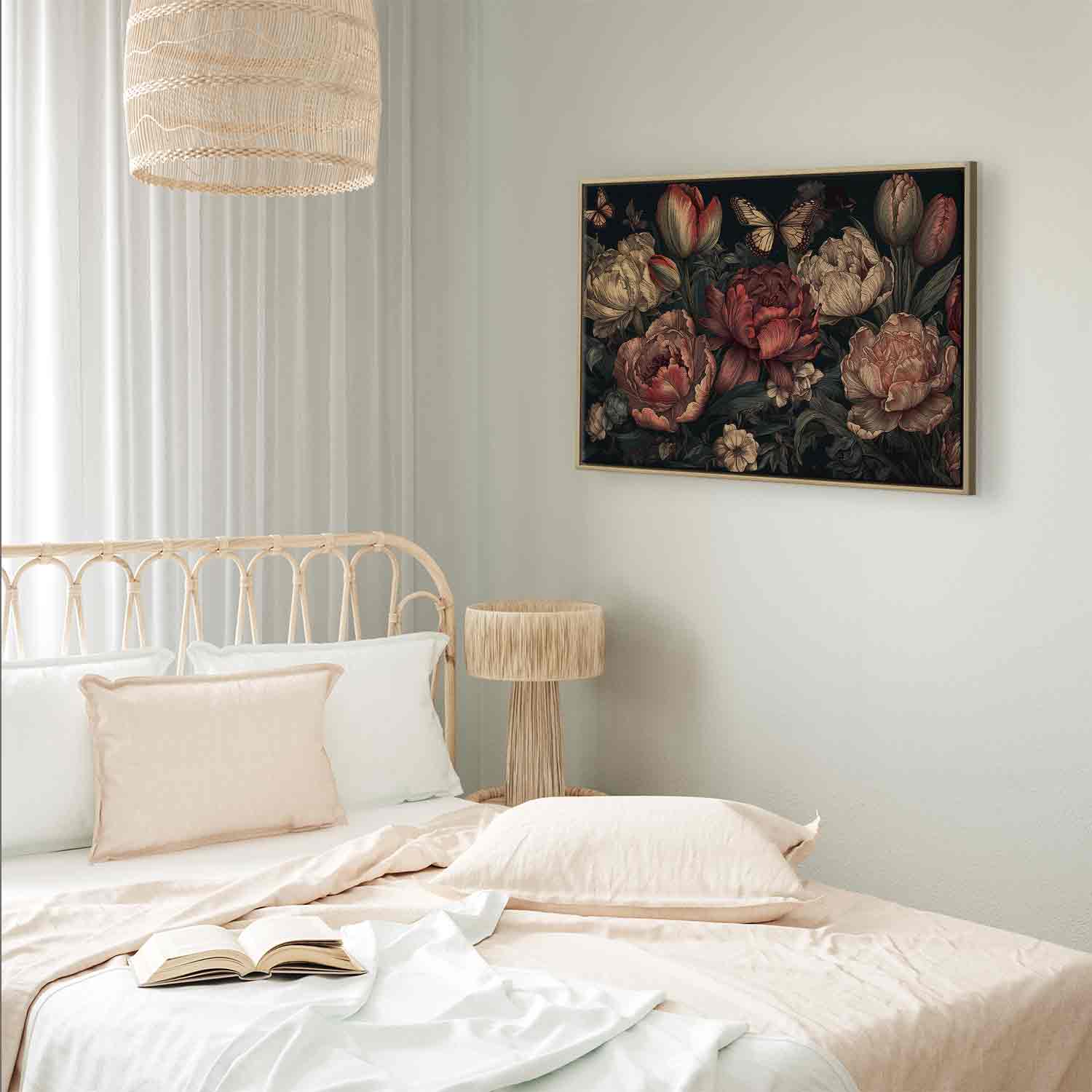 Turquoise Floral Canvas Print