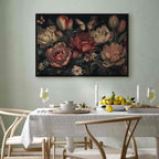 Turquoise Floral Canvas Print