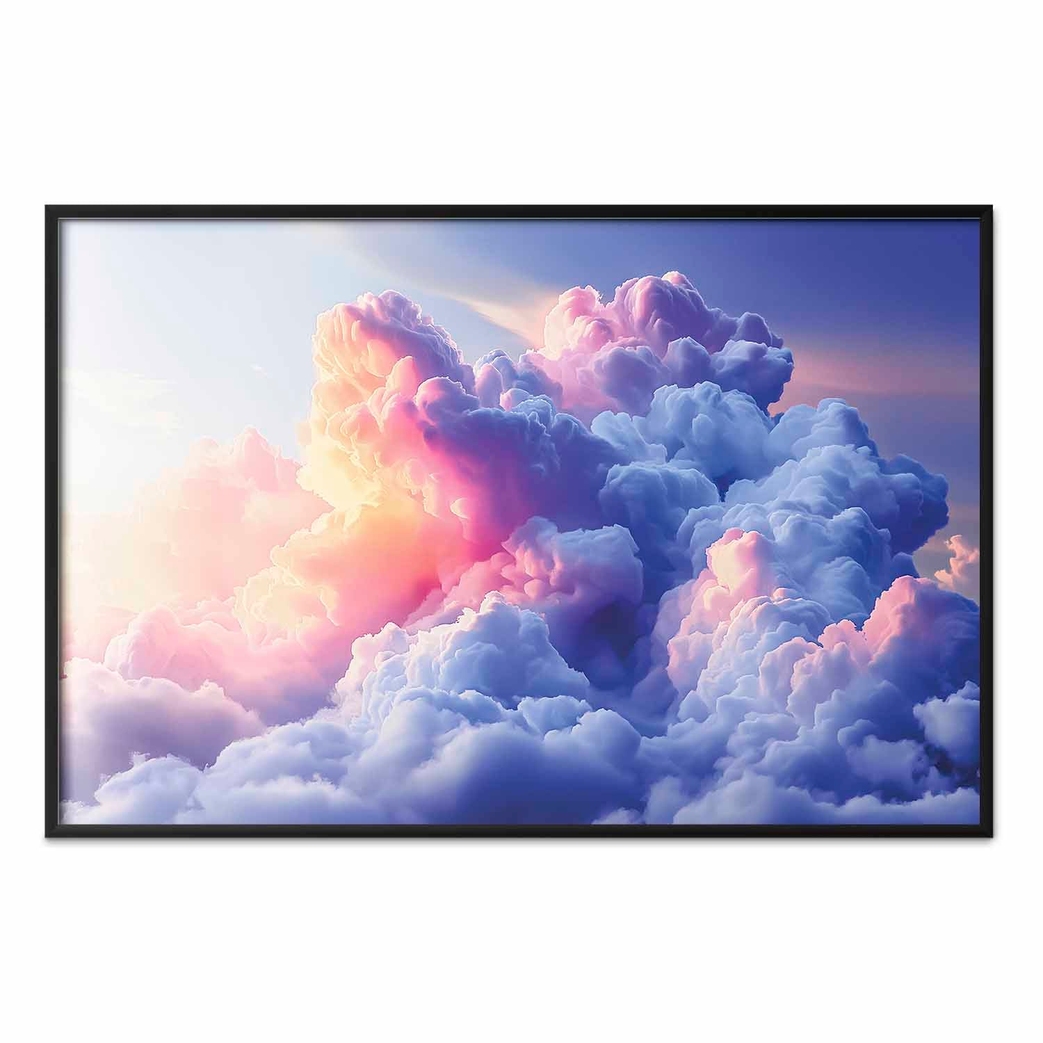 Painted Dawn Clouds Sky Poster