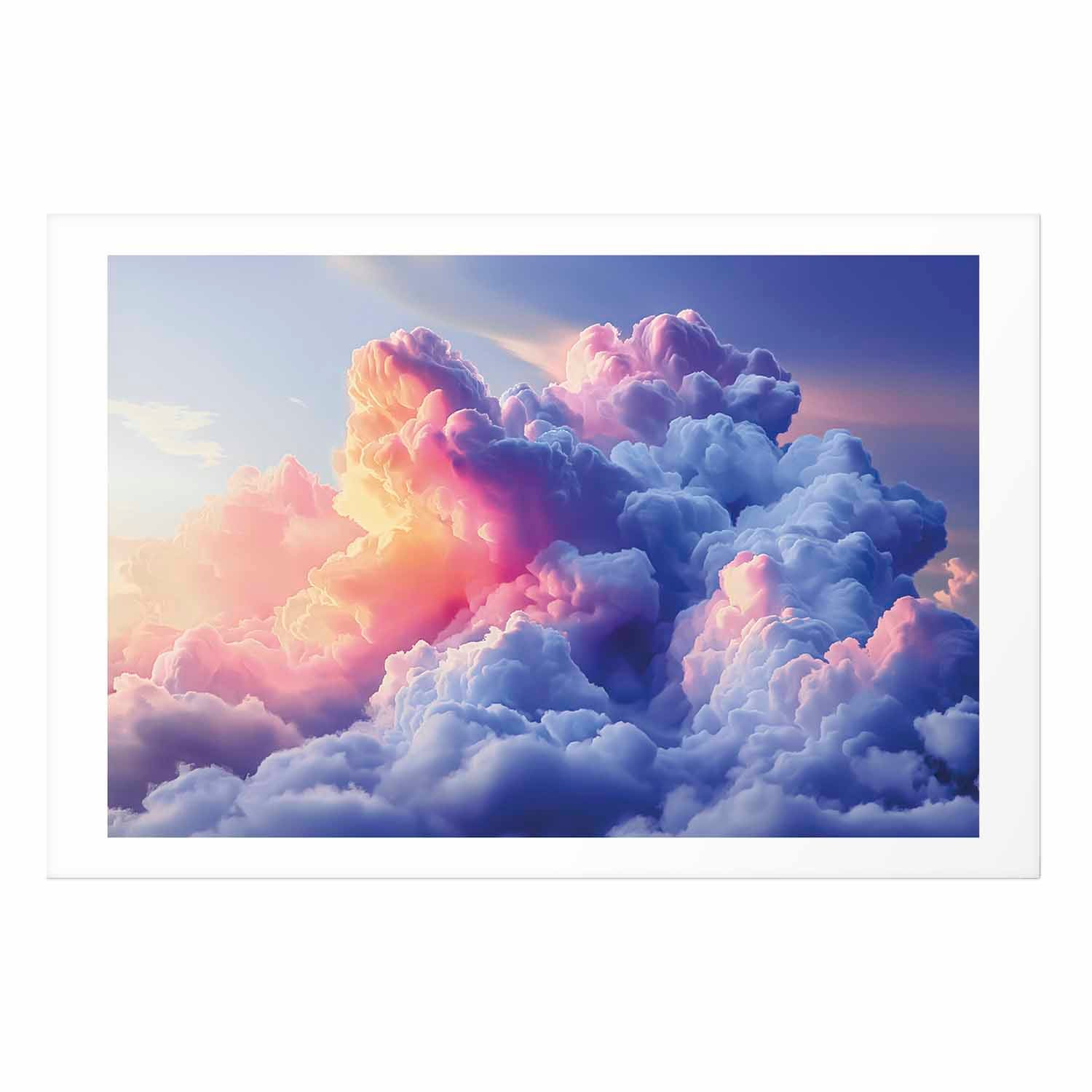 Painted Dawn Clouds Sky Poster