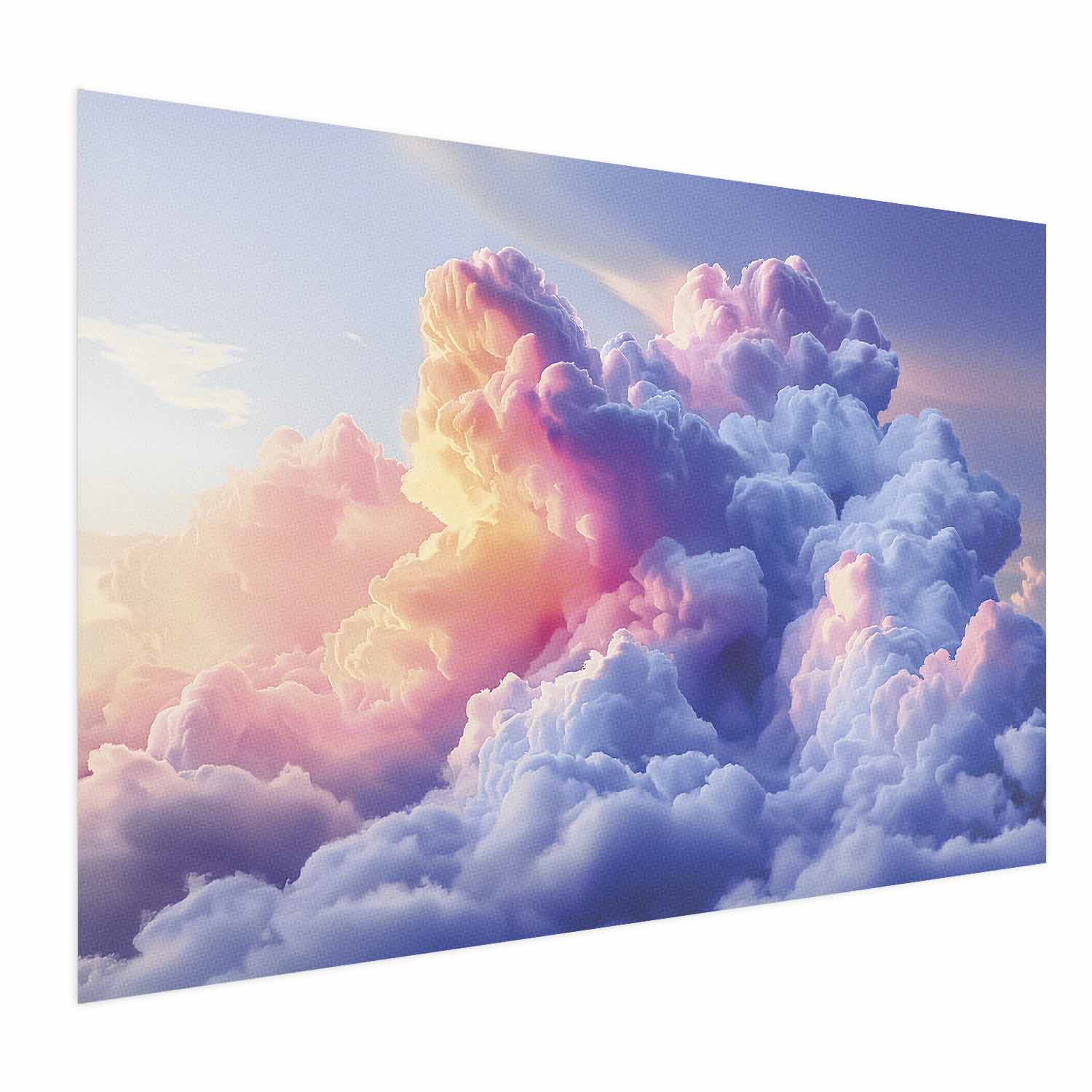Painted Dawn Clouds Sky Poster