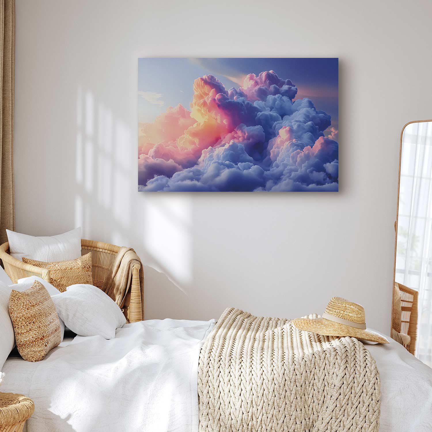 Painted Dawn Clouds Sky Canvas Print