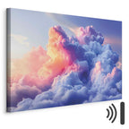 Painted Dawn Clouds Sky Canvas Print