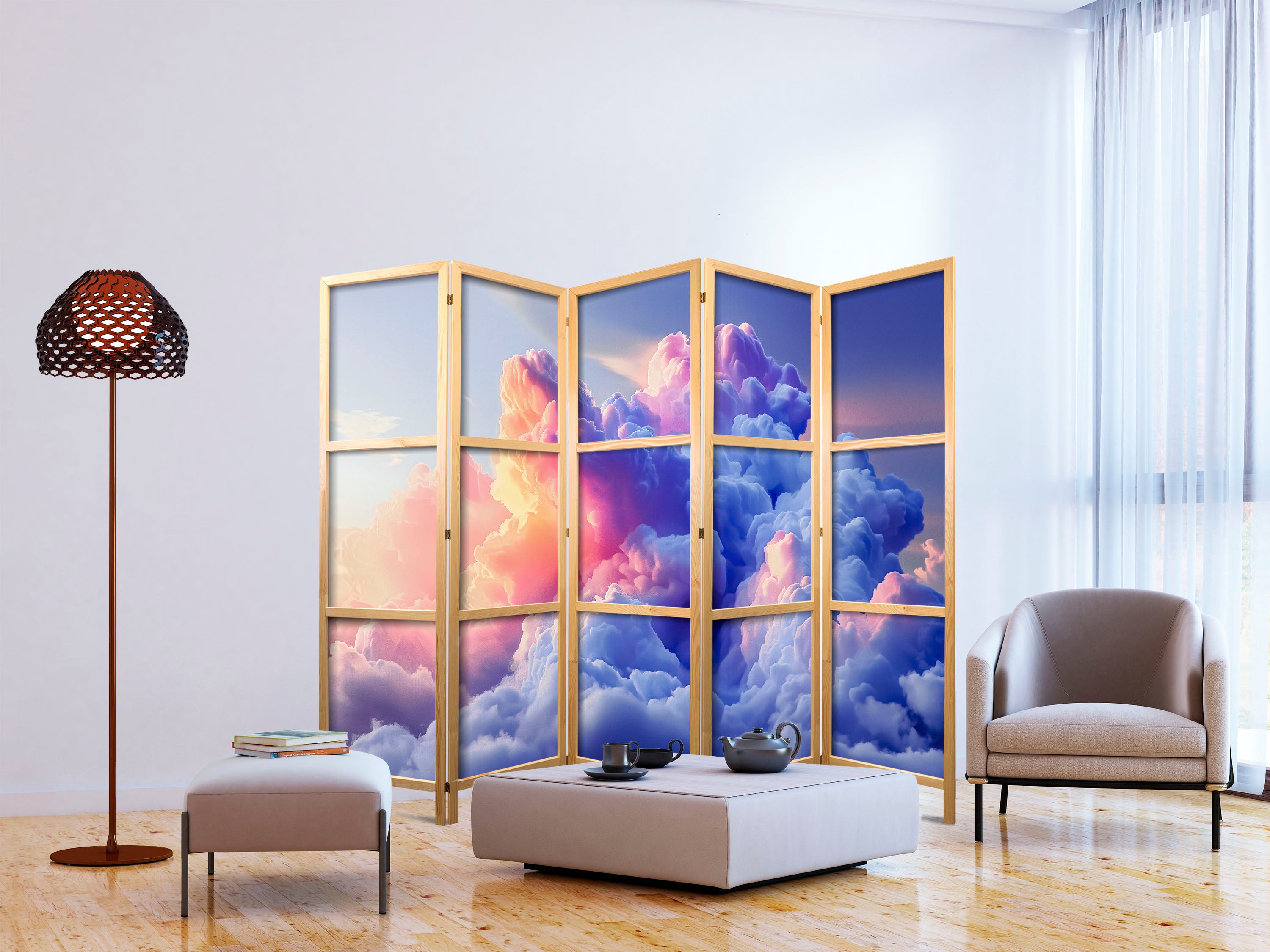 Japanese Room Divider - Clouds Like Painted Sky