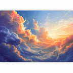 Wall Mural Sunset Over a Cloudy Sea in Vibrant Colors