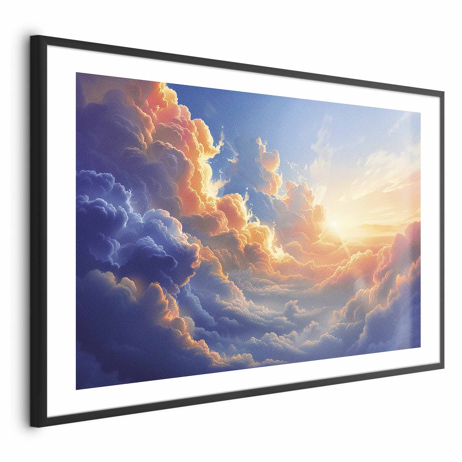 Sunset Over Cloudy Sea Multicolor Poster