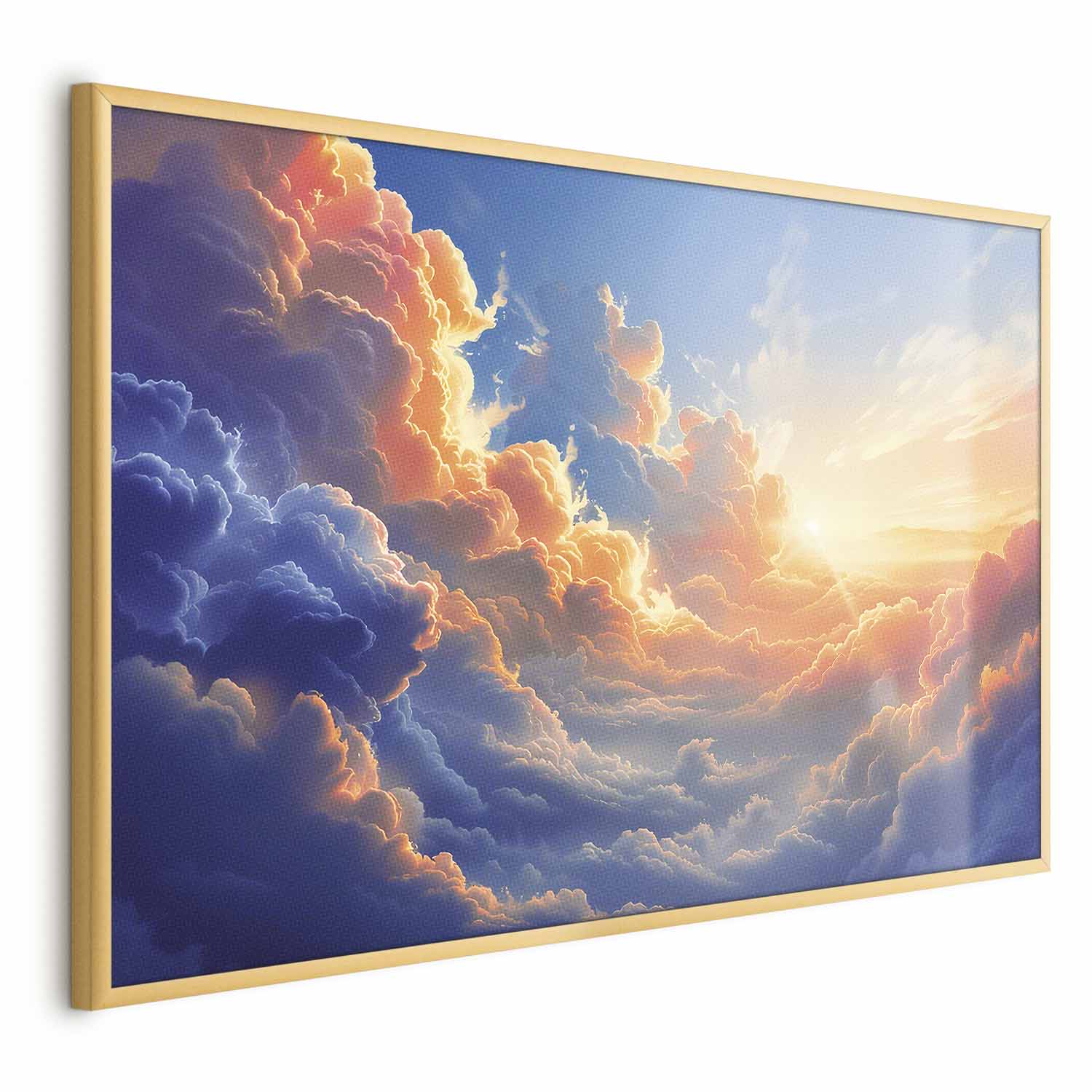 Sunset Over Cloudy Sea Multicolor Poster