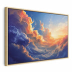 Canvas Print Sunset Over a Cloudy Sea - Vibrant Colors