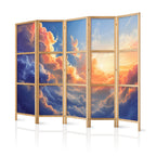 Japanese Room Divider - Sunset Over a Cloudy Sea
