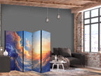 Room Divider - Sunset Over a Cloudy Sea: 5-Panel Landscape