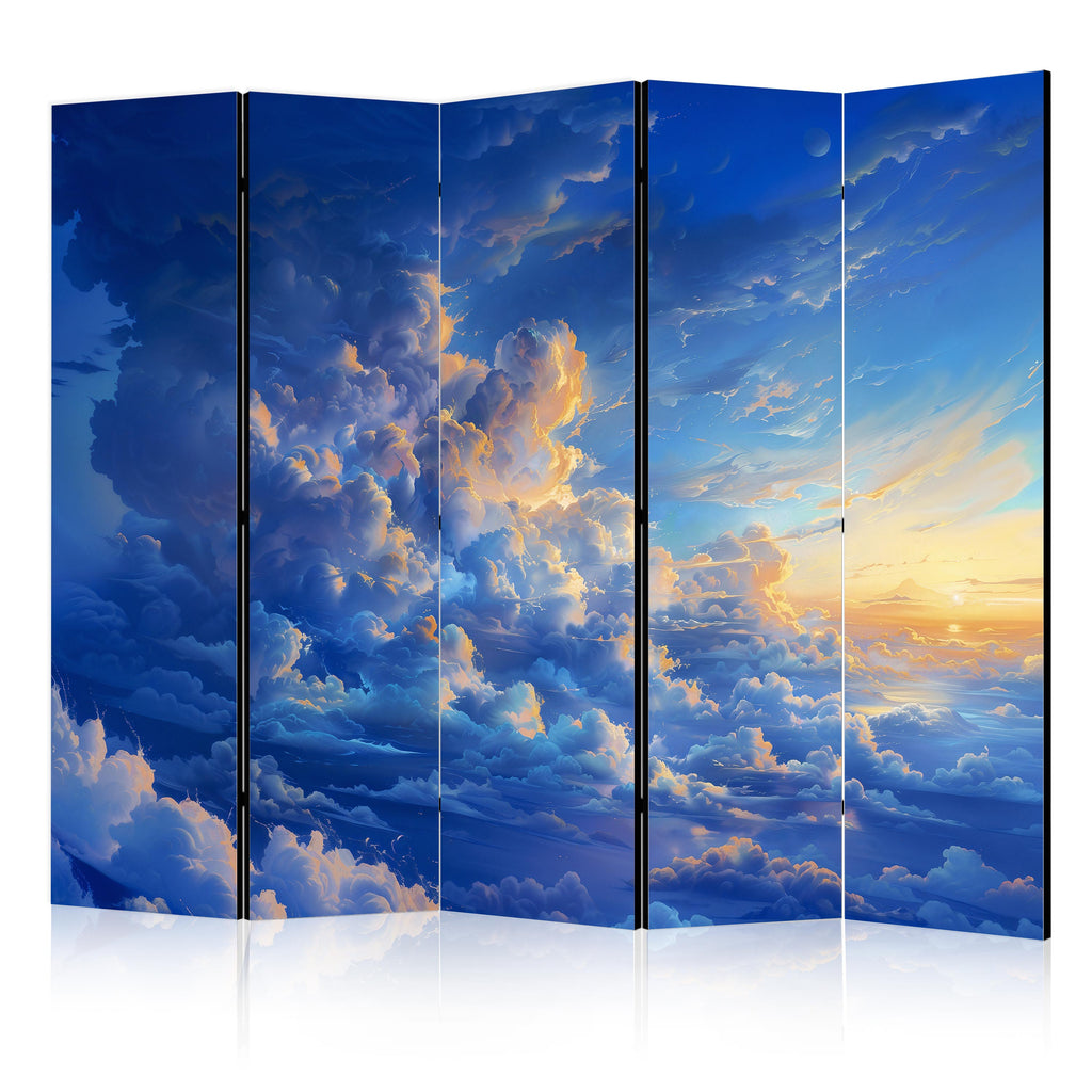Room Dividers 5-panel Landscape Clouds