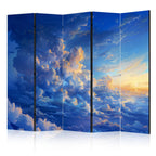 Room Dividers 5-panel Landscape Clouds