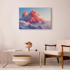 Canvas Print Twilight Spectacle: Pink and Violet Clouds