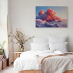 Pink Violet Twilight Clouds Canvas Print