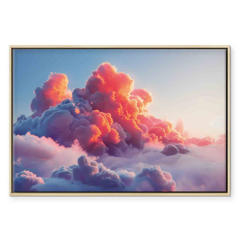 Pink Violet Twilight Clouds Canvas Print
