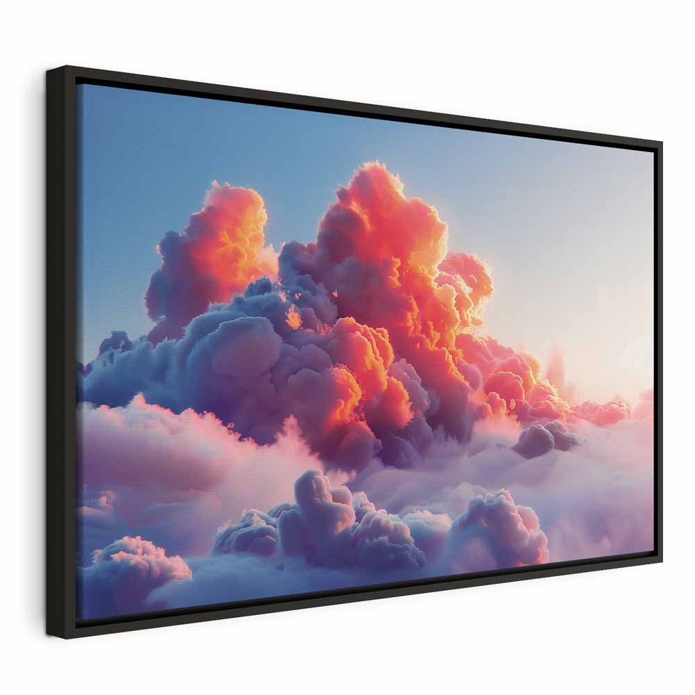Canvas Print Twilight Spectacle: Pink and Violet Clouds