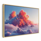 Canvas Print Twilight Spectacle: Pink and Violet Clouds