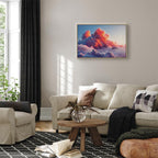 Canvas Print Twilight Spectacle: Pink and Violet Clouds