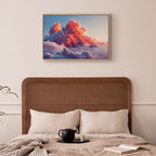 Canvas Print Twilight Spectacle: Pink and Violet Clouds