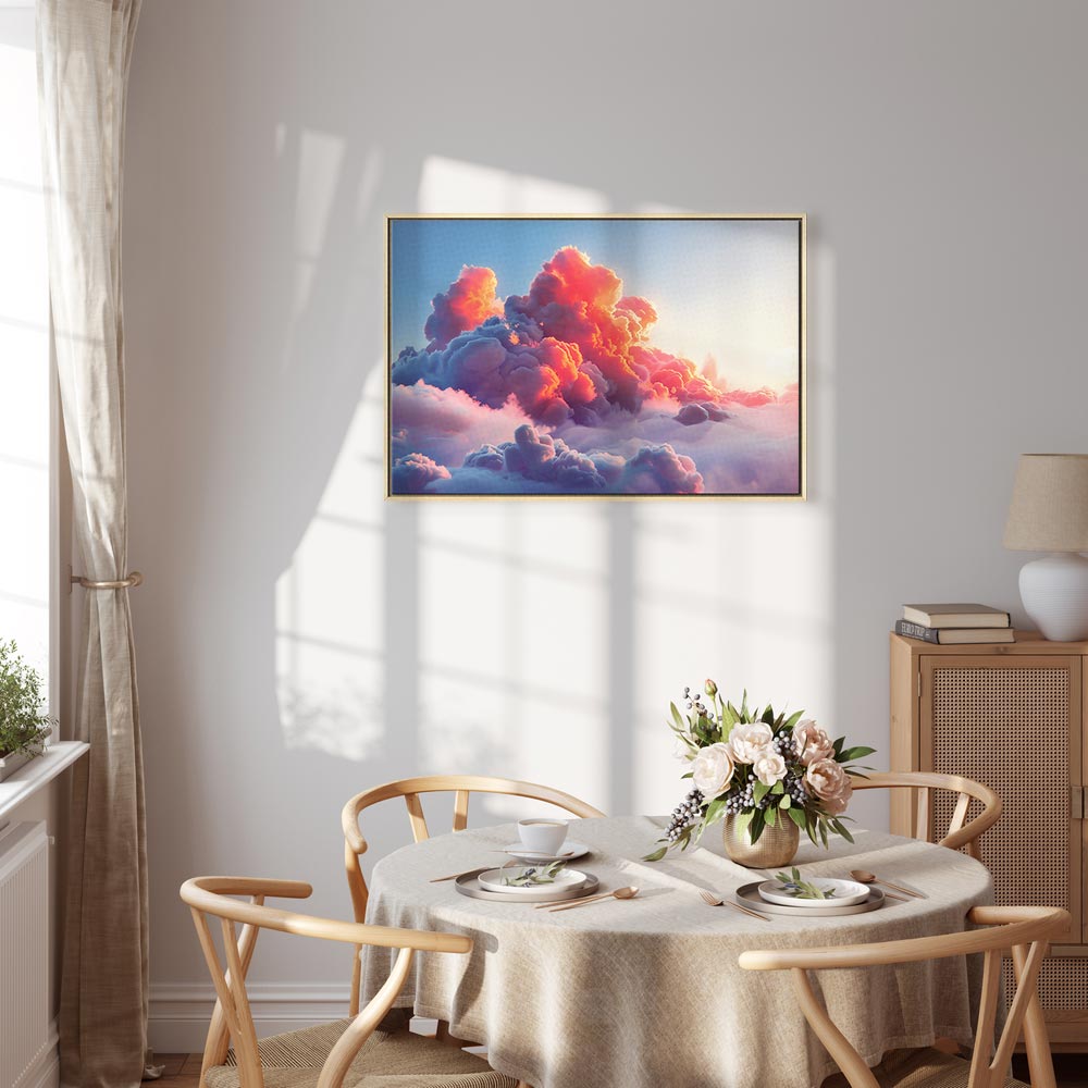 Canvas Print Twilight Spectacle: Pink and Violet Clouds