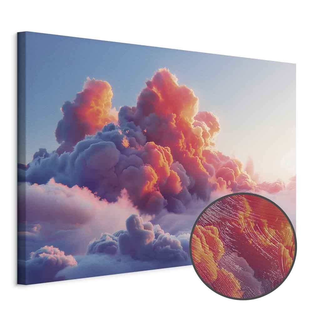 Pink Violet Twilight Clouds Canvas Print