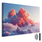 Pink Violet Twilight Clouds Canvas Print
