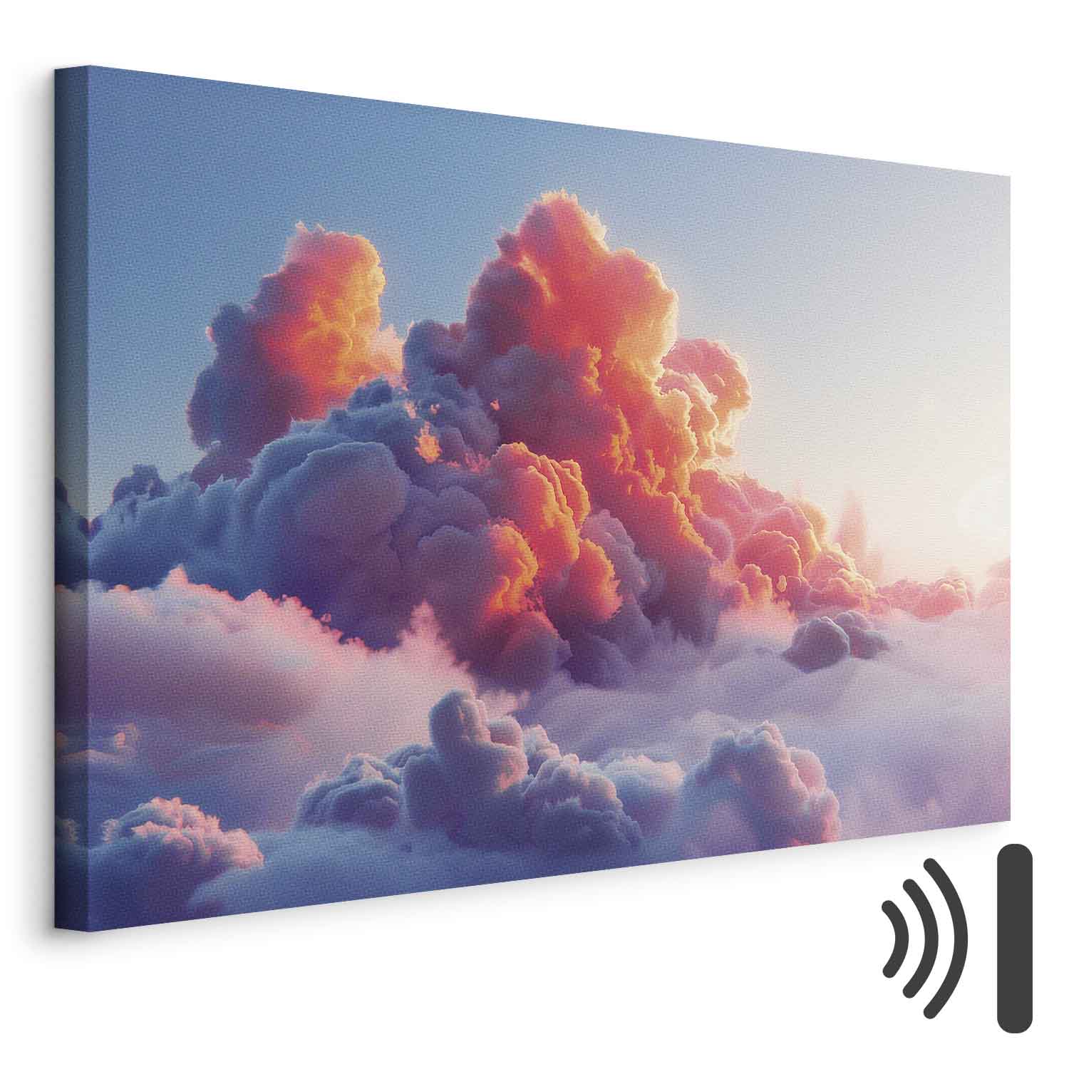 Pink Violet Twilight Clouds Canvas Print