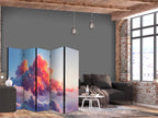 Room Divider Twilight Spectacle: Clouds in Shades of Pink and Purple