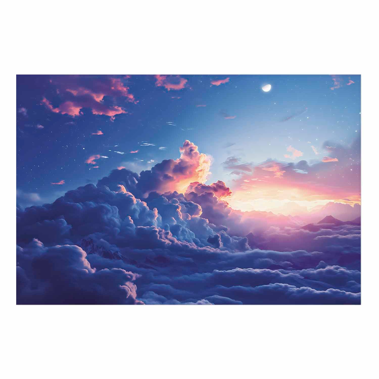 Mountain Night Concert Cloudscape Poster